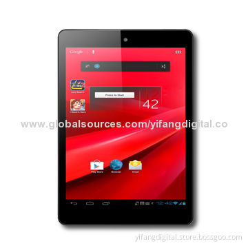 7.85-inch Android Tablet with RK3188T Quad-core Cortex A9, 1.4GHz, 1GB RAM/8G ROM and Dual Camera